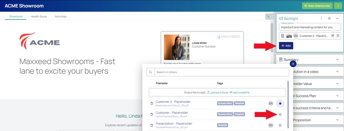 Add file to showroom